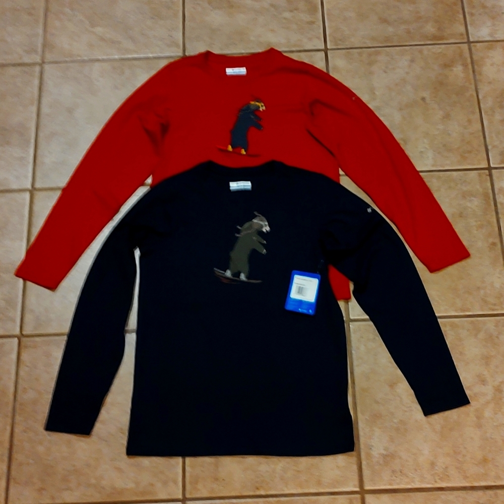 Two Columbia boys shirts size Large 14-16